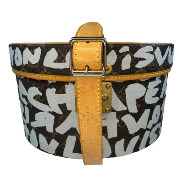 Louis Vuitton Graffiti Hat Box Trunk Boite Chapeau 30 bag vintage LV Sprouse - Picture 6 of 16